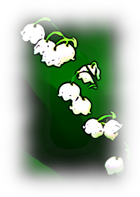 un bouquet de muguet sur une table