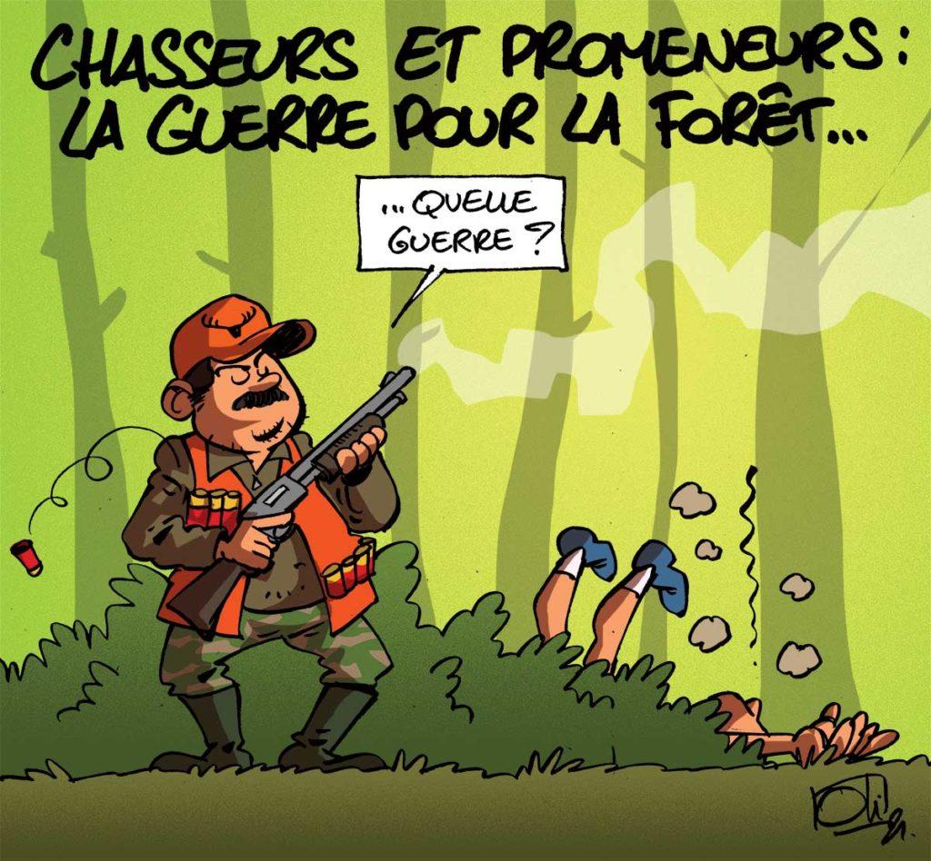 caricature de chasseur