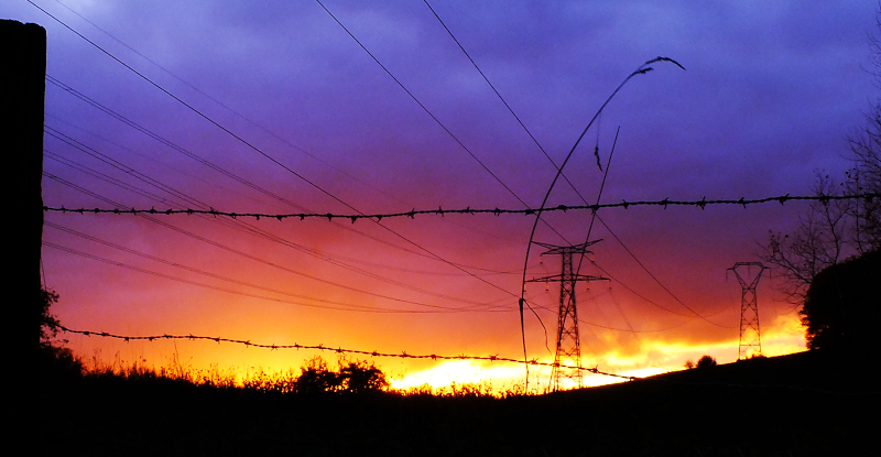 coucher de soleil sur le Mont Peleu